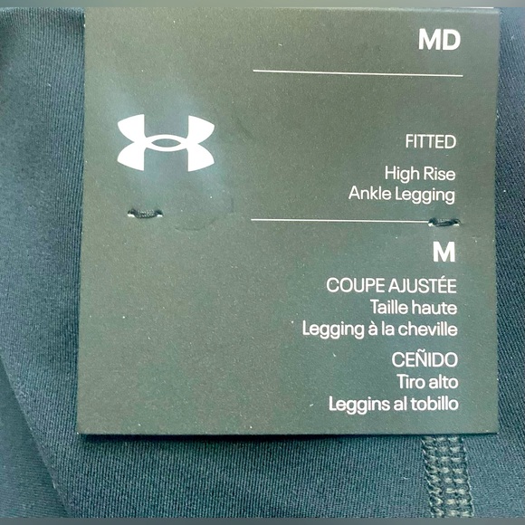 ♠️ UA Under Armour Women’s Fitted High Rise Meridian Ankle Leggings Size M - Picture 3 of 9